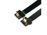 90 Degree Down Angled FPV Micro HDMI Male to Up Angled Micro HDMI FPC Flat Cable