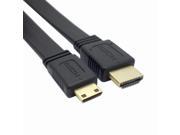 High Speed HDMI 1.4 with Ethernet 3d A Type Male to mini C Type Male Slim Cable