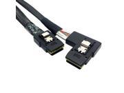 Ultra Slim Flat Left Angled Mini SAS 36pin SFF 8087 to 8087 Data Raid Cable 50cm