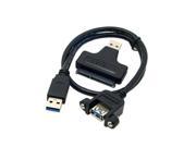 USB3.0 to SATA 22p Convertor Adapter with USB3.0 Male to Female Extension Cable