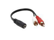 3.5mm 1 8 Stereo Female Mini Jack to 2 Male RCA Plug Adapter Audio Y type Cable