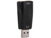 Black USB 3.0 to VGA External Video Graphic Card Displays Adapter for Windows OS