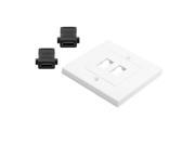 Dual Port HDMI 1.4 HDTV Audio Video Adapter Wall Face Plate Panel 86mm Square