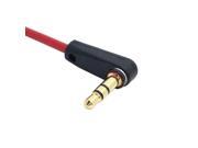 Red 90D Angled Type Stereo Audio 3.5mm to 3.5mm Male 3 Pos Line In Car Aux Cable