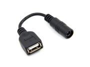 5V USB Female to DC Power Jack 5.5 2.1mm Charge Adpter Cable for Phone Tablet