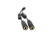 Black 3.5mm Stereo Male to Double 3.5mm Female Audio Headphone Y Splitter Cable