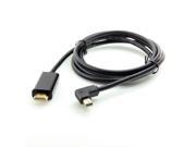 1.5M 5ft Black Right Angled 90 Mini DisplayPort DP to HDMI Cable 1080p HDTV