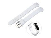 Foxnovo Silicone Band with Watch Buckle for Fitbit Alta Replacement Bands 5.5 - 7.8 Inch Wrist (White)