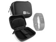 Black Hard EVA Shell Case with Carabiner Clip & Twin Zips - For the Fitbit Flex 2 & Fitbit Charge 2 - by DURAGADGET