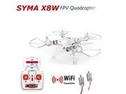 Syma X8W Explorers WiFi FPV RC Quadcopter with 2MP Camera RTF - White Version + 2pcs Main Motors with Metal Gears Anti-clockwise Clockwise