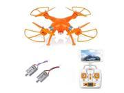 Syma X8W WiFi Real Time Video 2.4G 4ch 6 Axis Venture with 2MP Camera Big RC Quadcopter FPV +Extra 2Pcs  Motors ( Yellow )