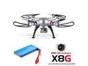 Syma X8g 2.4g 4ch 6-axis 8mp Wired Hd Camera Headless Mode Rc Drone Quadcopter+ Extra 1 Battery