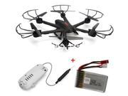 Newest Quadcopter MJX X600 4ch 6-axis Gyro Rc Helicopter Drones with Wifi FPV C4005 Camera & LED Light + Extra 1 Pcs Battery (Black)