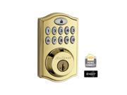 Kwikset SmartCode 914 Z Wave Deadbolt with Home Connect Polished Brass 99140 001