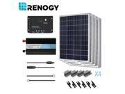 Complete 400Watts Poly Solar Panel Kit w/ Inverter: Off Grid