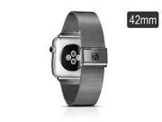 Metal Net Stainless Steel Bracelet With Stainless Steel Adapter for Apple Watch 42mm Black