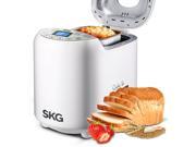 SKG Automatic 2 LB Bread Maker Multi Functional User Friendly 19 Settings 15 Hours Delay Timer 1 Hour Keep Warm 2 Pounds Bread Machine Beginner Friend
