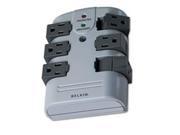 BELKIN COMPONENTS Pivot Plug Surge Protector 6 Outlets 1080 Joules Gray