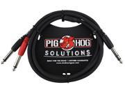 Pig Hog 3 1 4 TRS Male to Dual 1 4 Mono Male Insert Cable PYIC03