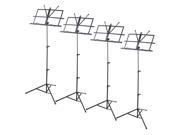 4 Pack Folding Sheet Music Stand Score Note Holder Mount Tripod Carrying Gig Bag