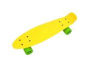 Yellow Green Mini Skateboard Cruiser Style Complete Deck Truck Wheel Kid Toy 22