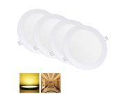 4pcs 18W LED Ceiling Panel Down Light Bulb Lamp AC 85 265V Energy Saving Warm White