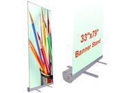 2x Economy 33 x79 Retractable Roll Up Banner Stand Trade Show Display