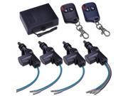 4 Door Power Central Lock Kit w 2 Keyless Entry Car Remote Control Conversion