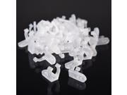 DELight™ 50pcs 1 2 Clear PVC Holders 13mm Clips Accessories for LED Neon Rope Light
