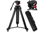 72 Professional Portable Aluminum DV Video Camera Tripod Stand Fluid Pan Head Kit w Bag