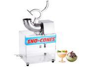 250w 110v Stainless Steel Electric Ice Crusher Snow Cone Maker Shaver 440lbs hr