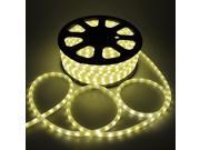 150 FT LED Neon Rope Light 2 Wire In Outdoor Holiday Decoration Warm White 110V