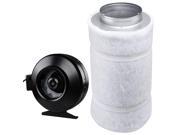 8 Inline Exhaust Duct Fan Air Blower Carbon Filter Kit Odor Control Scrubber