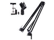 27 Adjustable Microphone Stand Suspension Boom Scissor Arm Clips Holder for Stage Studio