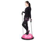 Yoga Exericse Balance Trainer Step Bosu Ball 58cm w Strings Pump Pink