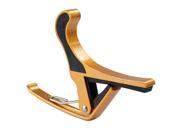 Quick Change Tune Clamp Trigger Capo For Acoustic Electric Classical Guitar Gold