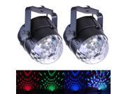 2pcs 3W LED Voice Activated RGB Mini Disco Magic Ball Stage Light for Disco Party KTV