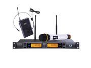 Dual Channel UHF Wireless Microphone System w 1 Handheld Mic 1 Headset Mic