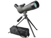 20 60x60mm Zoom Angled Spotting Scope Monocular Telescope Waterproof with Tripod Soft Case Dark Green