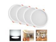 22W 6.7 In. LED Upgraded Recessed Round Ceiling Light Panel Cool White Pack of 4
