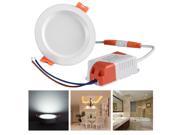 7W 3.5 In. Upgraded LED Recessed Round Ceiling Light Panel Cool White w Fixture Driver