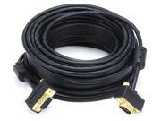 50ft Ultra Slim SVGA Super VGA 30 32AWG M M Monitor Cable w ferrites Gold Plated Connector