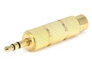 Monoprice Metal 3.5mm Stereo Plug to 6.35mm 1 4 Inch Stereo Jack Adapter Gold Plated