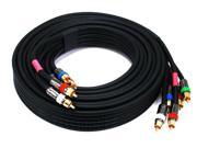 15ft 18AWG CL2 Premium 5 RCA Component Video Audio Coaxial Cable RG 6 U Black