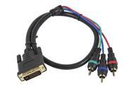 2ft DVI I to 3 RCA Component Video Cable DVI I 3 RCA