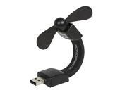 USB Powered Desktop Fan with Flex Neck Black