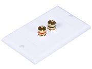 High Quality Banana Binding Post Two Piece Inset Wall Plate for 1 Speaker Coupler Type