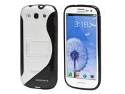 PC TPU Horizontal Stand Case for Galaxy SIII Black Clear