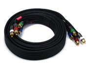 10ft 18AWG CL2 Premium 5 RCA Component Video Audio Coaxial Cable RG 6 U Black