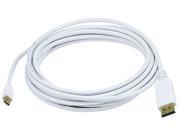 15FT 32AWG Mini DisplayPort to DisplayPort Cable White